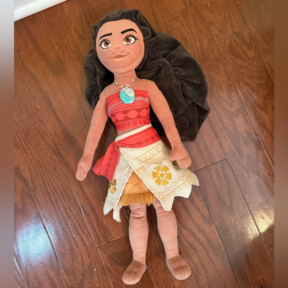 Disney Store Moana Plush Doll Toy Soft Stuffed Toy Tall 20" Authentic Doll EUC